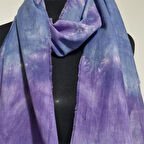 İnce Pamuklu Fular , Batik boyalı ,  Hediyelik Şık Fular, El Yapımı, Moli Tasarım, 60100118058