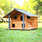 MANDU Ahşap Lüks Kedi Evi