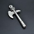 Kuru Kafa Balta Kolye Ucu - Antik Gümüş Kaplama - Kod:141