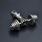 Halter - Dambıl Kolye Ucu - Antik Gümüş Kaplama - Kod:163