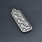 Çubuk Bar Kolye Ucu - Antik Gümüş Kaplama - Kod:140