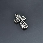 Haç Desenli Haç Kolye Ucu - Antik Gümüş Kaplama - Kod:261