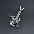 Kuru Kafa Elektro Gitar Kolye Ucu - Antik Gümüş Kaplama - Kod:143