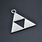 The Legend Of Zelda - Üçgen Kolye Ucu - Antik Gümüş Kaplama - Kod:53