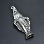 Meryem Ana Kolye Ucu - Antik Gümüş Kaplama - Kod:152