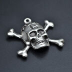 Lucky 13 Kuru Kafa Kolye Ucu - Antik Gümüş Kaplama - Kod:284