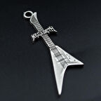 Megadeth Elektro Gitar Kolye Ucu - Antik Gümüş Kaplama - Kod:316