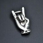 Şeytan Boynuzları - Devil Horns Kolye Ucu - Antik Gümüş Kaplama - Kod:263