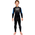 Cressi Morea Wetsuit Junior Dalış Elbisesi BLACK/BLUE-3MM-12/13 YAŞ