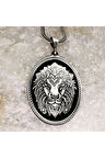 Aslan Modeli Erkek Gümüş Kolye Zincir