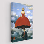 Kırmızı Elbiseli Kadın Sürreal Duvar Tablosu-6022