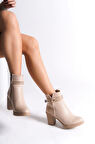 July Fermuarlı Ortopedik Taban Topuklu Kadın Bot Tt - Ten