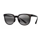 Maui Jim MJ 0454S 001 50 Aynalı Unisex Oval Füme Desenli Kemik Güneş Gözlüğü