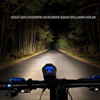 Monozone Bisiklet Hız Göstergesi Km Sayaç Fener Korna LCD Ekran Ön Far Lamba Su Geçirmez 3in1 Gidon