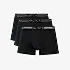 Nautica Erkek Siyah Standart Fit 3'lü Boxer