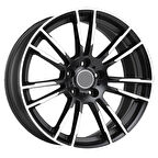 EMR-E202-01 8.0x18"-5x112 ET30 66.6 Black Polished Jant (4 Adet)