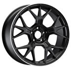 EMR-S1046-04 8.5x19" -5x112 ET38 66.6 Mat Black Lip Diamond Jant (4 Adet)