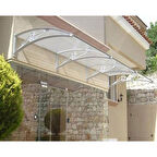 TF Delux Seri 1,12 Alüminyum Ayaklı Sundurma 240 X 100 Gri 3 mm Solid Levha