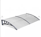 Kapı Pencere Üstü Pratik Sundurma 200 X 80 Şeffaf