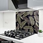 DİSEGNO CAM OCAK ARKASI KORUYUCU | YAPRAK DESENLİ