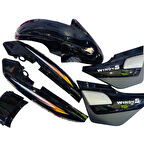 Kanuni Windy - S 125 Kaporta 3' Lü Set Siyah