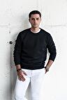 SLİMFİT SIFIR YAKA BASİC 3 İPLİK ERKEK SWEATSHİRT