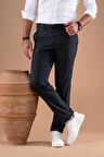 ECER BELİ LASTİKLİ İPLİKLİ REGULAR FİT KIŞLIK KUMAŞ PANTOLON