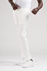 Slimfit Beli Lastikli Ve İplikli Jogger Düz Kumaş Pantolon