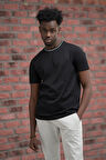 Sıfır Yaka Merserize Pamuklu İnce Kumaş Regular Fit T-Shirt