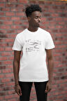 Slim Fit Sıfır Yaka Baskılı Pamuklu T-Shirt