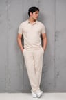 Regular Fit Likralı Kendinden Çizgili Yarım Baggy Pantolonlu T-shirt Takım