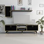 MOBİLYA GEZEGENİ DİRECTORY TV ÜNİTESİ SİYAH ALTIN 160 CM