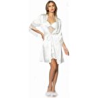 Pierre Cardin Kadın Saten Dantelli Gecelik Sabahlık Takım