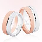 Rose Beyaz Altın Alyans 6101