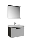 Kale Gris Banyo Dolabı Takımı 80 cm Siyah-Gri