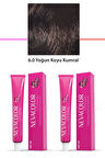 2 li Set Premium 6.0 Yoğun Koyu Kumral - Kalıcı Krem Saç Boyası 2 X 50 g Tüp