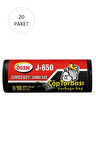 J-650 Jumbo Boy Çöp Torbası 80 x 110 cm 10 Lu Rulo x 20 Paket = 200 Adet (Siyah)