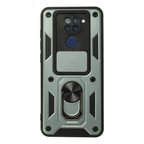 Xiaomi Redmi Note 9 Kılıf Pars Lens Yüzüklü Silikon - Yeşil