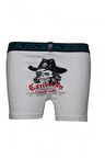 Korsan Baskılı Beyaz Boxer