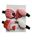 4'lü Silikon Pens Toka Cupcake Temalı
