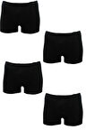 Erkek Pamuklu Düz Boxer Set 4'lü