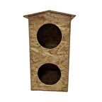 Reyo Kedi Evi Dış Ortam Uygun Ahşap Kedi Evi Dublex OSB 66x39x32 cm - CAT10