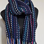 El Örgüsü  Şal, El Yapımı renkli Hediyelik Şal ,tasarım Şık Şal,  Moli Tasarım