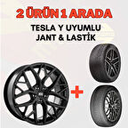 Kormetal Tesla Model Y Uyumlu KM 3419 19" Jant 4 Adet + Momo 255/45R19 Dört Mevsim Lastiği 4 Adet ( Üretim Yılı: 2025 )