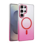 Samsung Galaxy S24 Ultra Glossy Magsafe Kapak - Pembe
