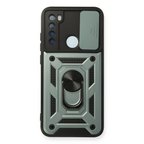 Xiaomi Redmi Note 8 Kılıf Pars Lens Yüzüklü Silikon - Yeşil