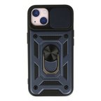 Apple İphone 14 Kılıf Pars Lens Yüzüklü Silikon - Lacivert