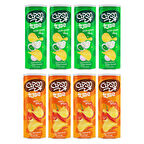 Cipso Tube Acı Baharat ve Ekşi Krema&Soğan Aromalı Cips 160 gr x 8 Adet