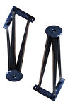 Metal Boru Ayak Kütük Masa Dresuar Kaşıklık Kitaplık Orta Sehpa Zigon Ayağı 40 Cm (2 Adet)