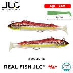 JLC Real Fish 4 Combo Set 6gr 7cm #04 Julia (2+2) Silikon Balık